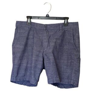 Ocean & Coast Blue Chino Khaki Shorts Men's Size 36 Flat Front Cotton